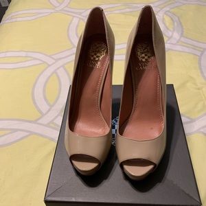 vince camuto pat and leather shoes